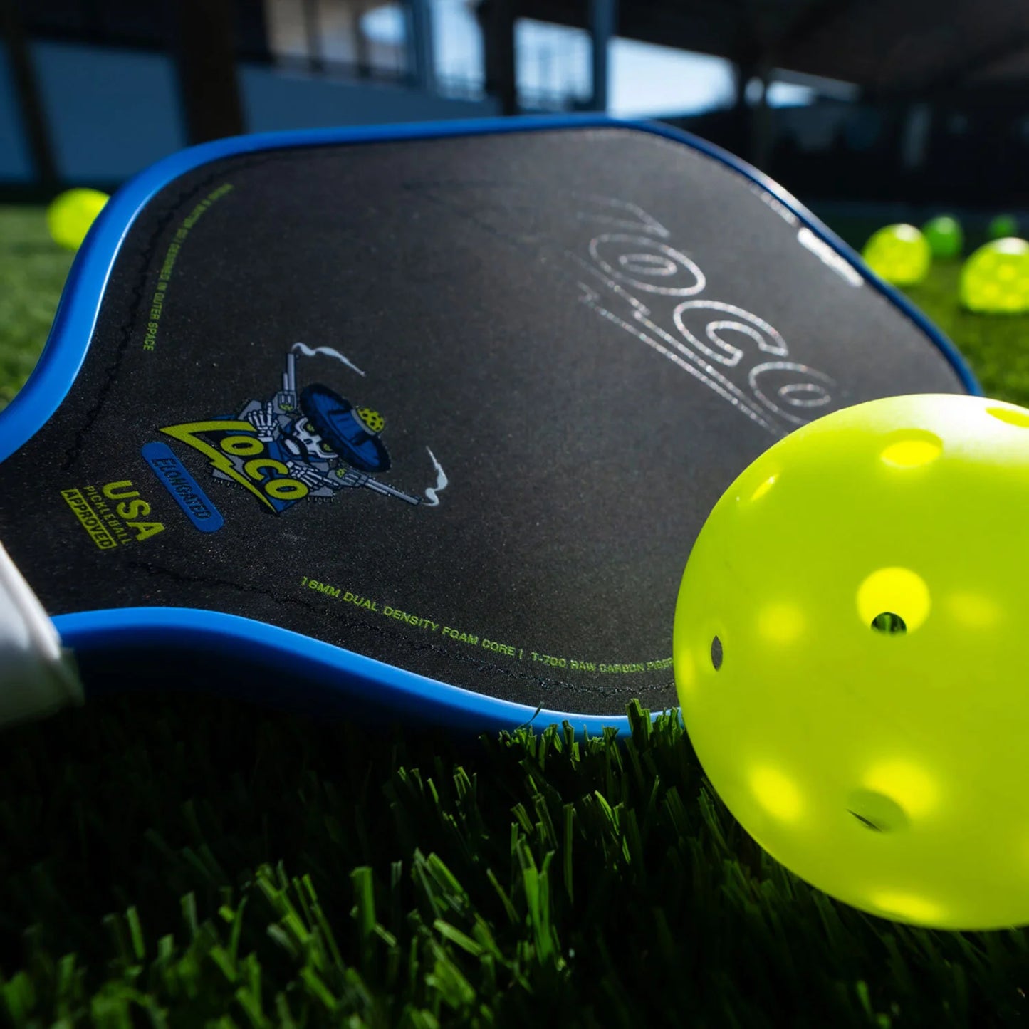 B&B Loco 16mm Pickleball Paddle- Elongated (With Cover)