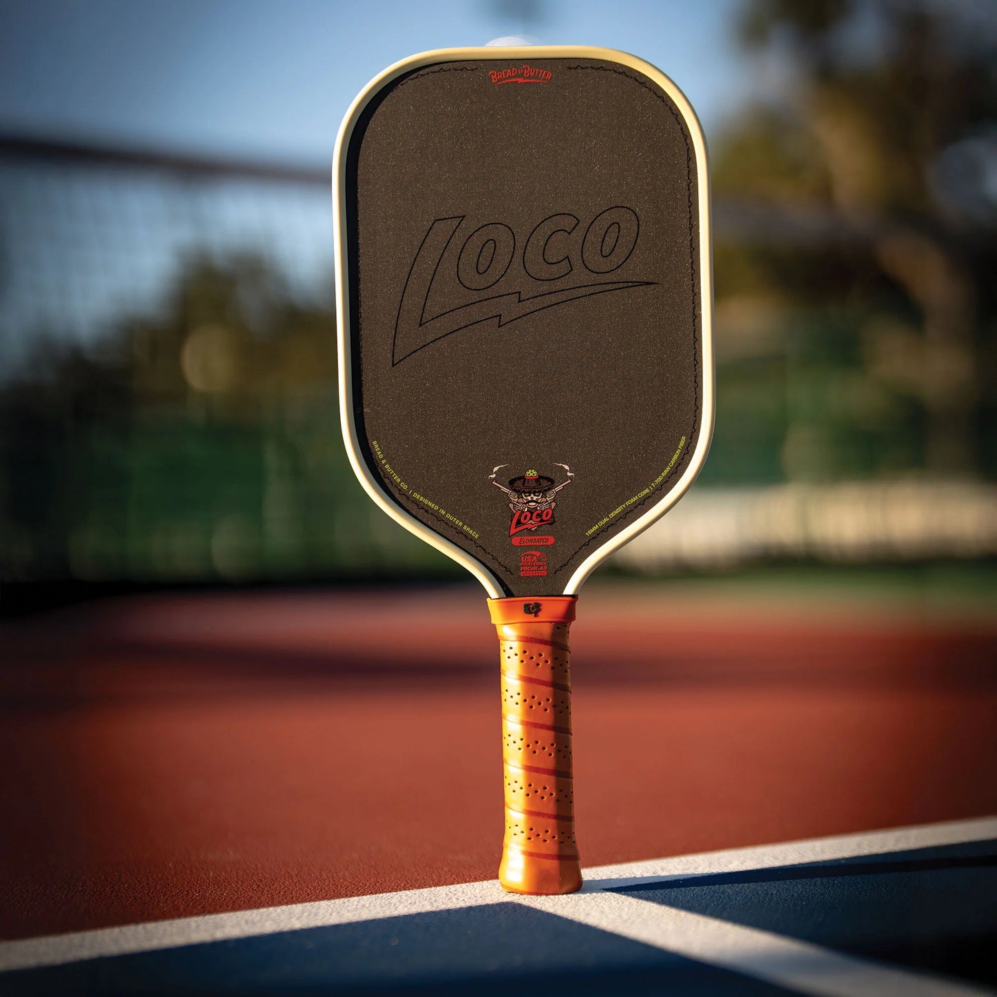 B&B Loco 16mm Pickleball Paddle- Elongated (With Cover)