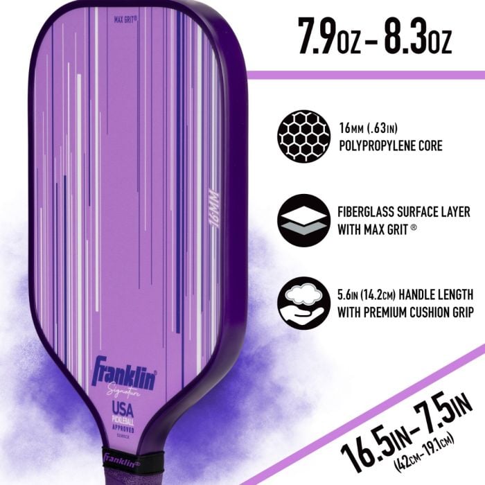 Franklin Signature Series Fiberglass Pickleball Paddle with MaxGrit