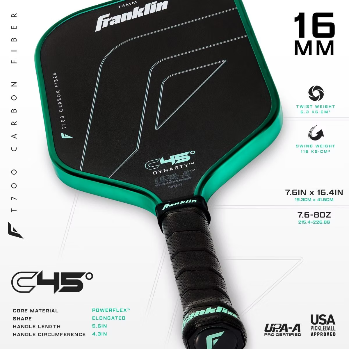 C45° DYNASTY Carbon Fiber Paddle